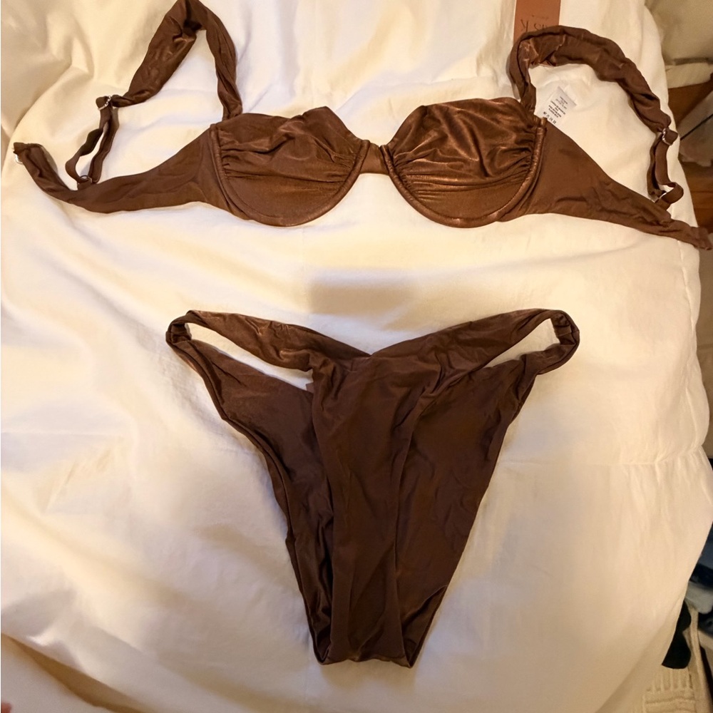 Elegant Brown Bikini Set